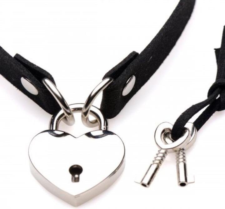 Productafbeelding Master Series Lock-It Hart Slot en Sleutel Choker