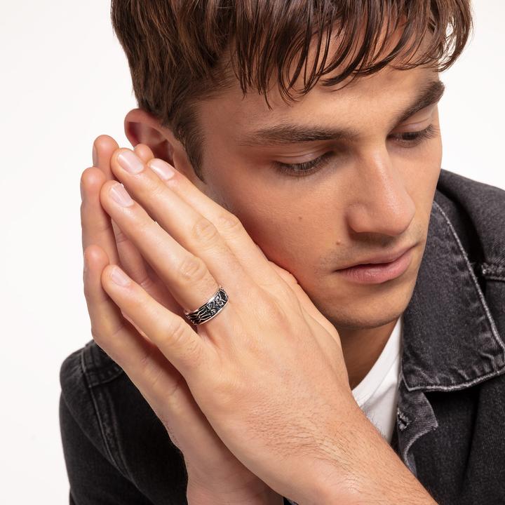 Immagine prodotto Thomas Sabo Anello modello tigre nero (64, 925 Argento)