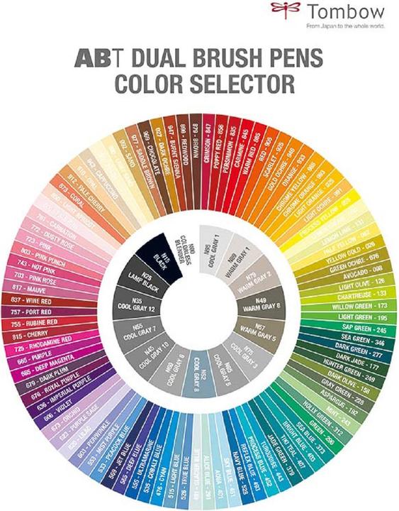 Produktbild Tombow ABT Dual Brush Pen (buntkombi, 6 x)