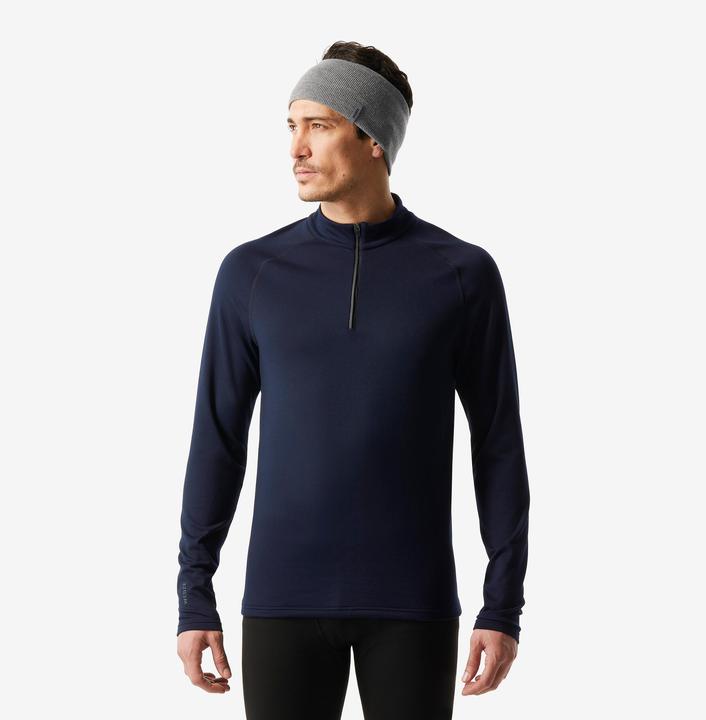 Immagine prodotto Wedze Camicia funzionale da sci uomo 1/2 zip - BL 500 blu navy (XL)