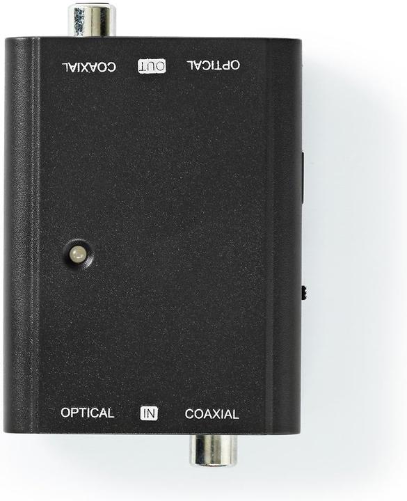 Actual product image Nedis Digital Audio Converter 2-way connections - Input: 1x S / PDIF (RCA) jack / 1x TosLink jack (0.05 m, Optical)