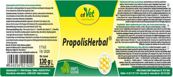 Image du produit cdVet PropolisHerbal (Adulte, 1 pcs, 20 g)