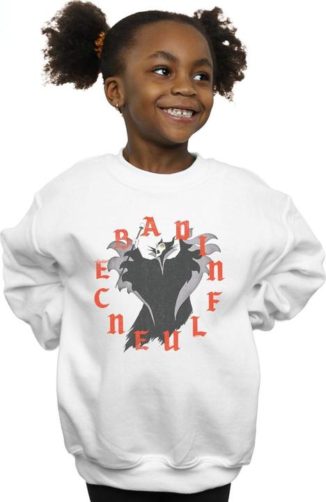 Actual product image Disney Girls Maleficent Bad Influence Sweatshirt (140, 146)