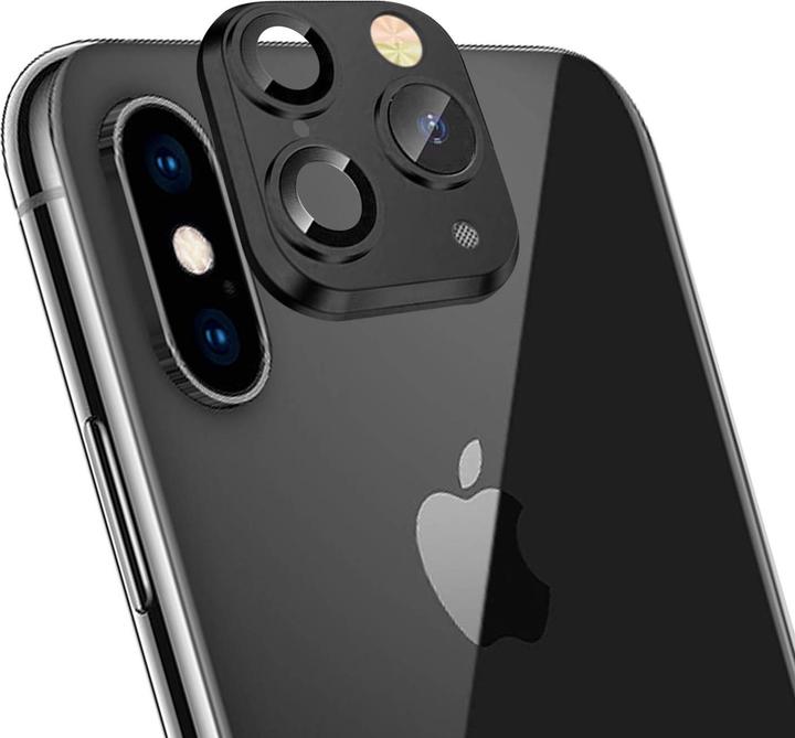 Produktbild Avizar Apple iPhone 11 Pro schwarzer Fake Kamera Aufkleber für die Rückkamera aus Glas (1 Stück)