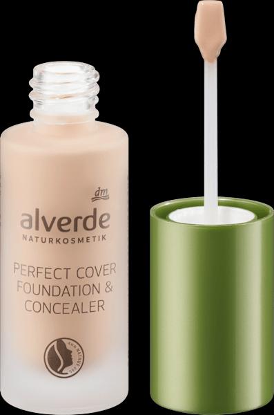 Actual product image dm alverde Foundation & Concealer Perfect Cover 20 Almond