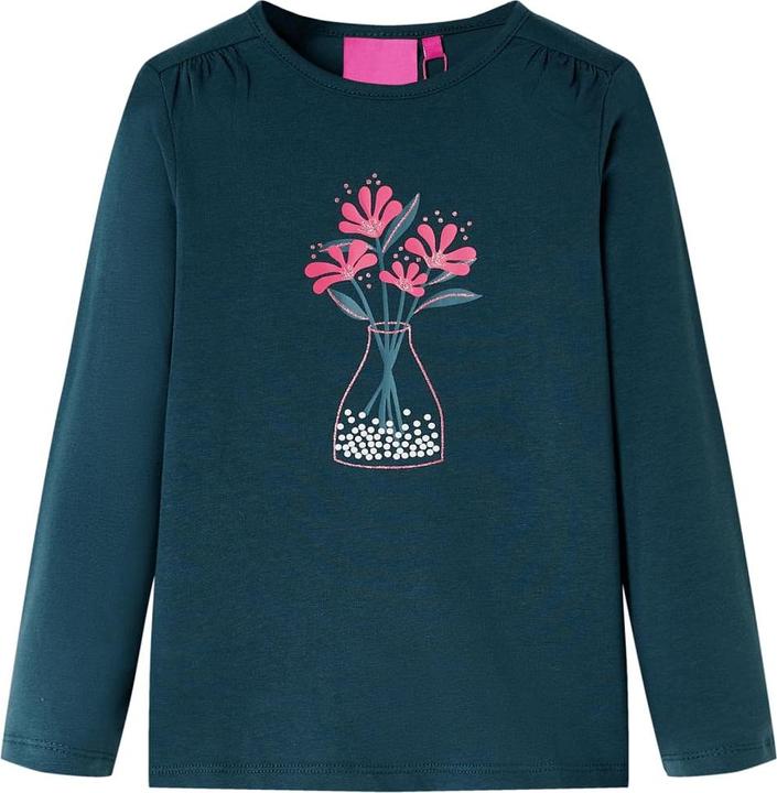 Produktbild VidaXL Kinder-Langarmshirt Dunkelgrün 92,Material: 95 % Baumwolle (92)