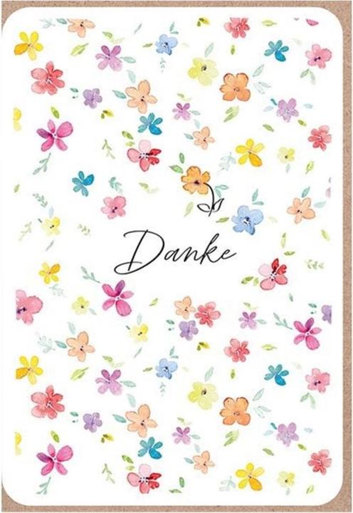 ABC Dankeskarte Blumenblüten (1 Stk.)