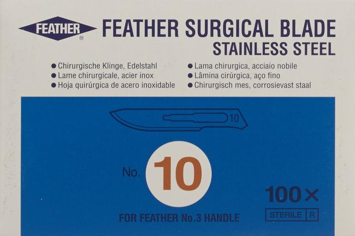 Produktbild Feather Skalpellklingen steril Nummer 10, 100 Stück