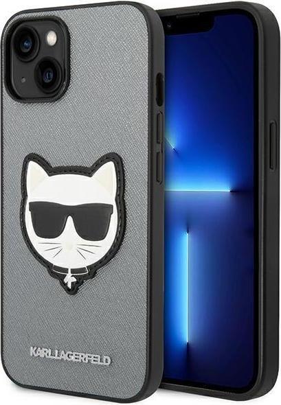 Actual product image Karl Lagerfeld Hard Cover Choupette Head Case Silver, for iPhone 14 Pro Max, KLHCP14XSAPCHG (Apple iPhone 14 Pro Max)