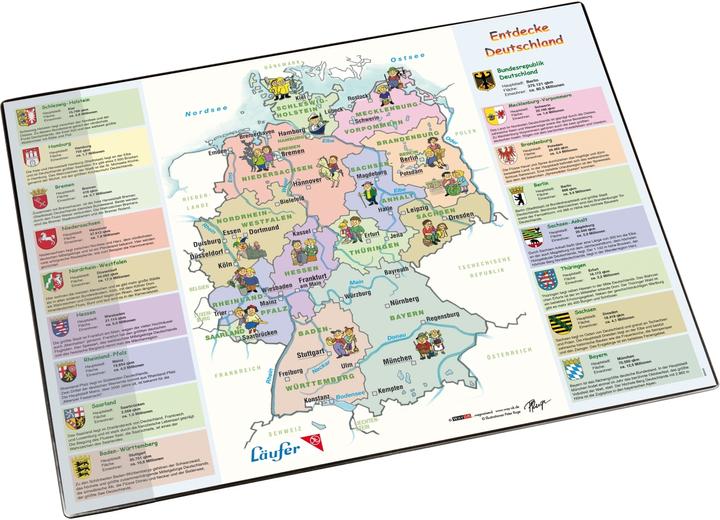 Produktbild Läufer Schreibunterlage Deutschlandkarte (40 x 53 cm)