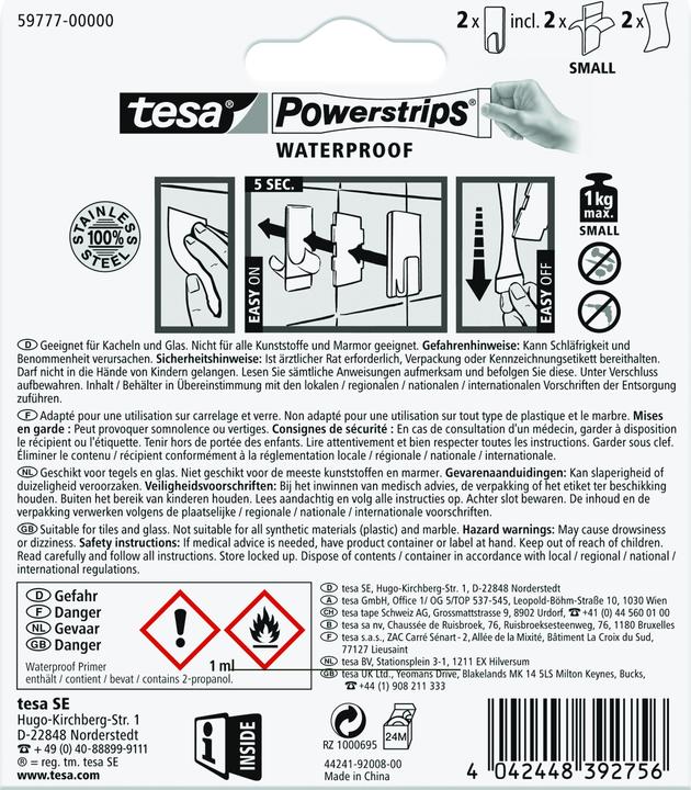 Productafbeelding tesa Waterdichte haak Klein