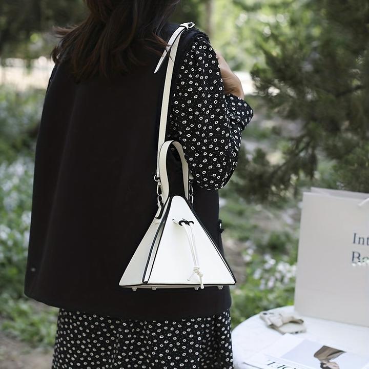 Produktbild Only-Bags.Store Mini Drawstring Bag, Solid Color Crossbody Bag, Kunstleder Clutch Purse