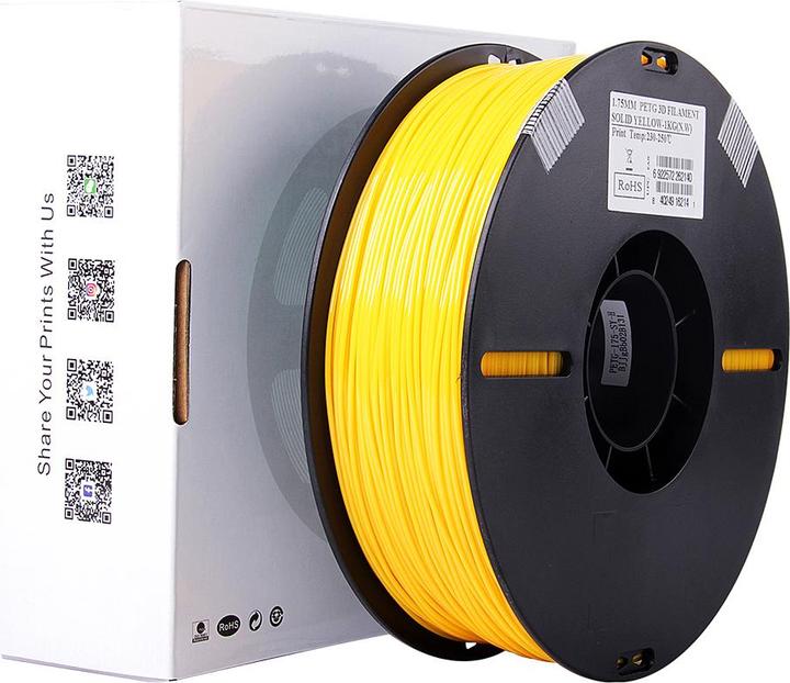 Produktbild eSUN PETG 1,75mm Solid Yellow 1kg 3D Filament (PETG, 1.75 mm, 1000 g, Gelb)