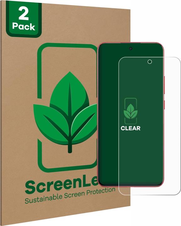 Produktbild ScreenLeaf Schutzfolie nachhaltiger Displayschutz Display Schutz Folie Klar Transparent (2 Stück, Oppo A5 Pro)
