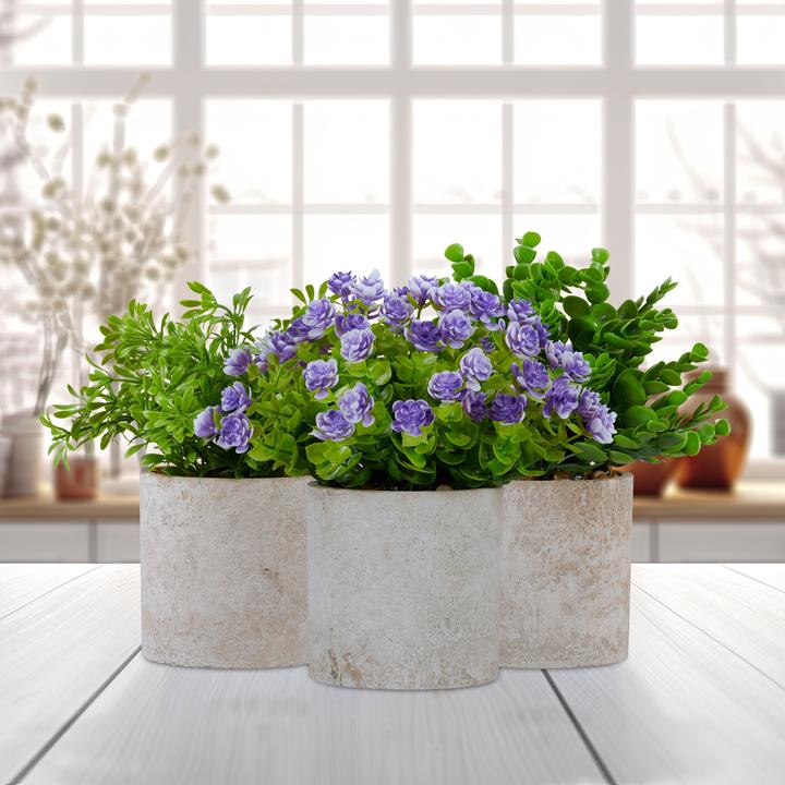 Actual product image Relaxdays 3x artificial plant (23 cm)