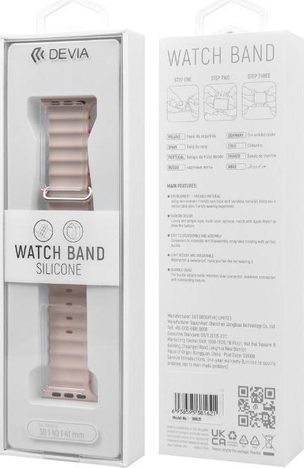 Produktbild Devia Armband Deluxe Sport6 für Apple Watch 42mm/ 44mm/ 45mm/ 49mm schwarz gelb (Soft-Touch Silikon)