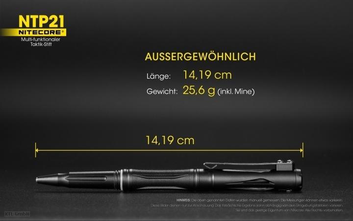 Produktbild Nitecore Tactical Pen NTP21 (Schwarz, 1 x)