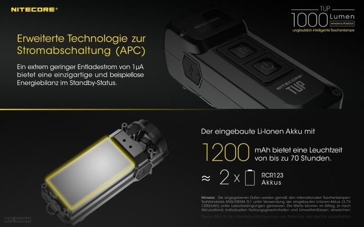Produktbild Nitecore TUP - schwarz (7.03 cm, 1000 lm)