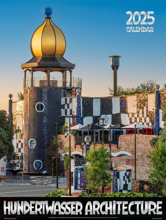 Produktbild Grosser Hundertwasser Architektur Kalender 2025 (Französisch, Englisch, Deutsch)