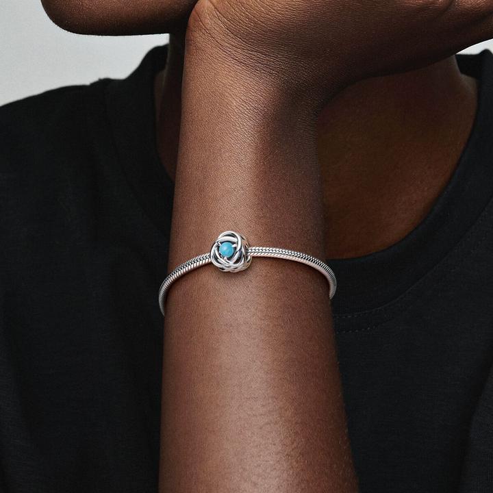 Immagine prodotto Pandora Pietra di nascita di dicembre Turchese Eternity Circle Charm (Argento 925)
