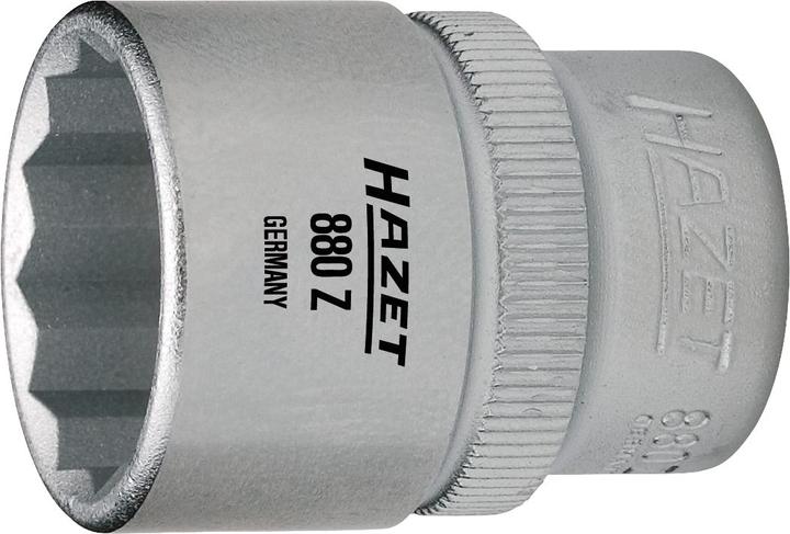 Actual product image HAZET Socket ∙ 12-point 880Z-17 ∙ Square, hollow 10 mm (3/8 inch) ∙ Outside 12-point traction profi… (17 mm)