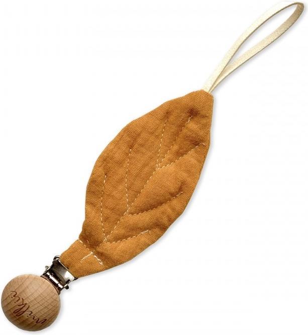 Produktbild Milkii Schnullerkette Leaf, Mustard Yellow