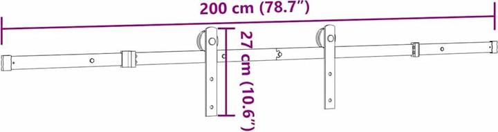 Produktbild VidaXL Schiebetürbeschlag-Set 200 cm