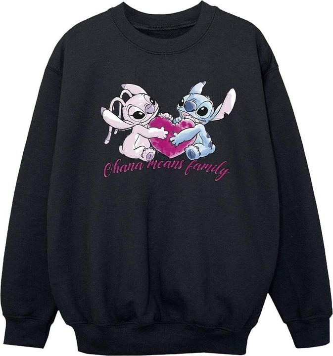 Disney Lilo And Stitch Ohana Heart With Angel Sweatshirt Mädchen