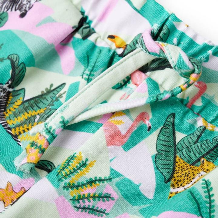 Actual product image VidaXL Children's shorts with drawstring Light mint green 140,Material (140)