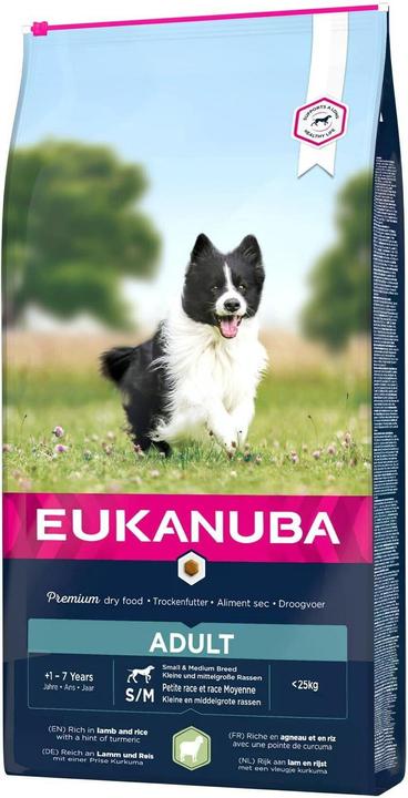 Immagine prodotto Eukanuba Agnello e riso per adulti di piccola e media taglia (Adulto, 1 pz., 12000 g)
