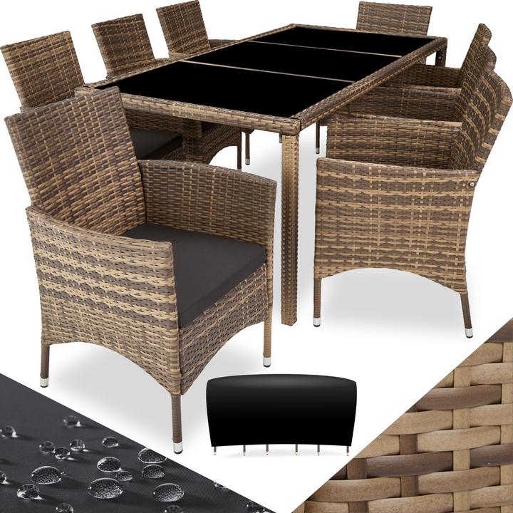 Actual product image tectake Rattan Seating Group Valencia
