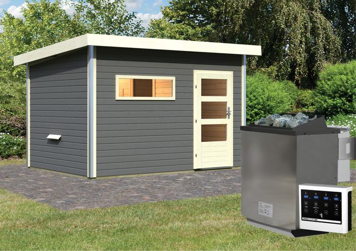 Actual product image Karibu Skrollan 2 with anteroom (9 KW Bio external control)