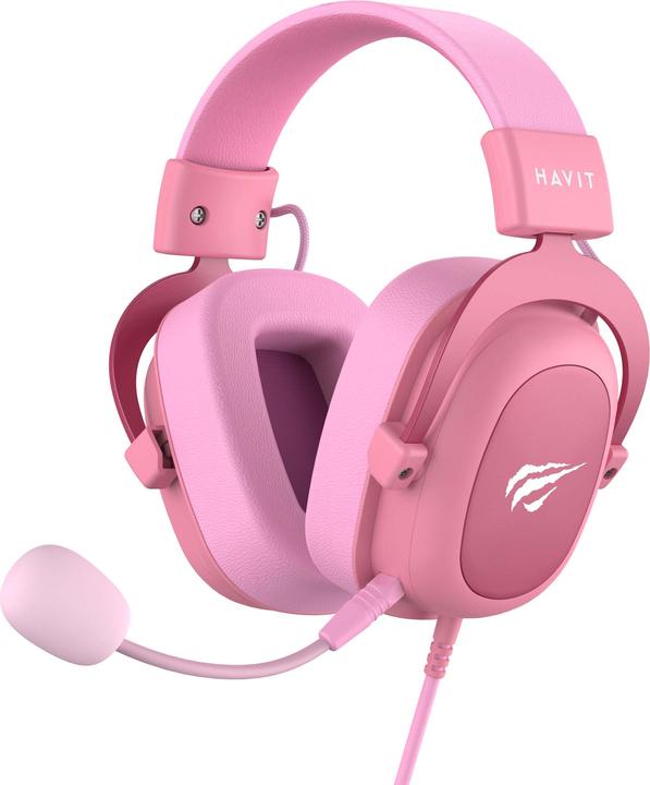 Actual product image Havit H2002D gaming headphones (pink) (Cable)