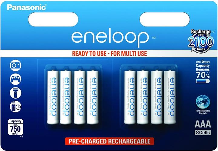 Produktbild Panasonic eneloop (8 Stk., AAA, 750 mAh)