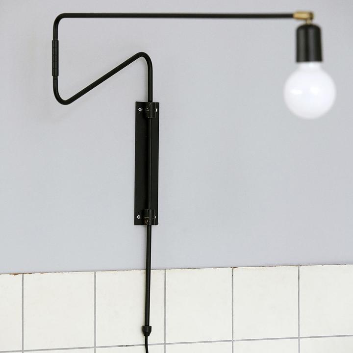 Image du produit House Doctor Applique murale, Swing, noir (E14)