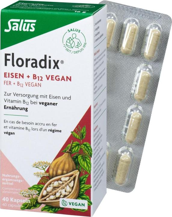 Image du produit Floradix Fer et B 12 Vegan (1 pièce(s), Capsules, 37 g)