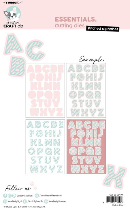 Immagine prodotto art by marlene Cutting Dies "Striped Alphabet" Essentials