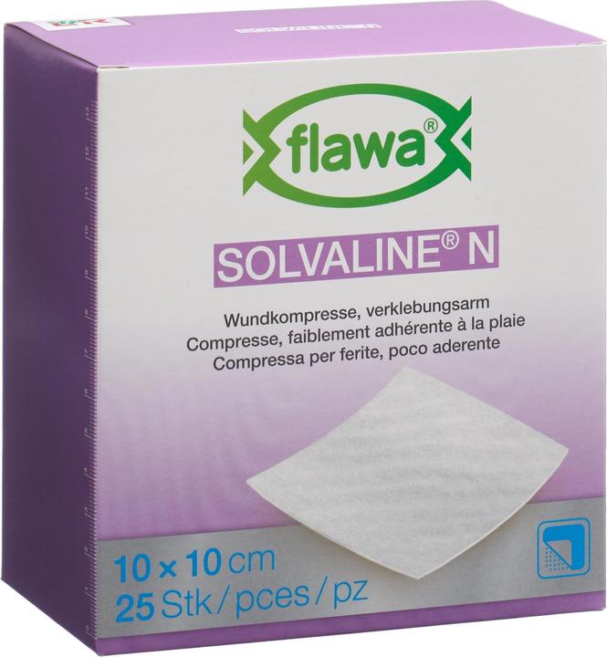 Produktbild Flawa Solvaline N Kompressen 10x10cm steril 25 Stk