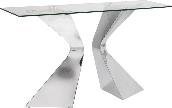 Actual product image Kare Design Console Table Gloria Chrome (140 x 45 x 140 cm)