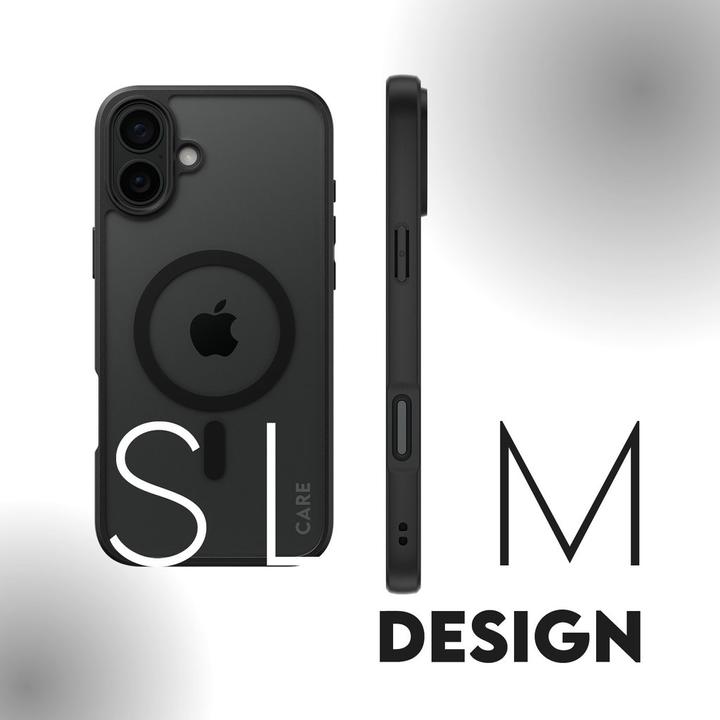 Actual product image PanzerGlass CARE by ® Flagship Case Transparent Urban Combat w. Black Frame & MagSafe iPhone '24 6.7" (Apple iPhone 16 Plus)