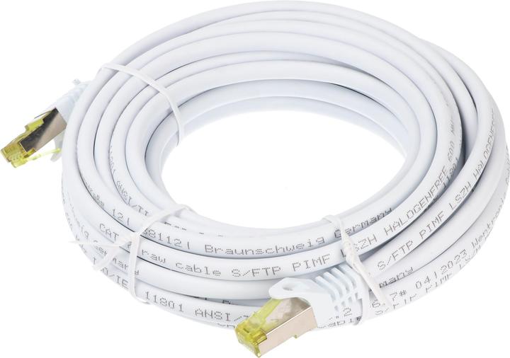 Productafbeelding Goobay GoobayCat.7 Raw cable patchkabel, S/FTP (PiMF), Wit, 0,5 m (S/FTP, CAT7, 0.50 m)