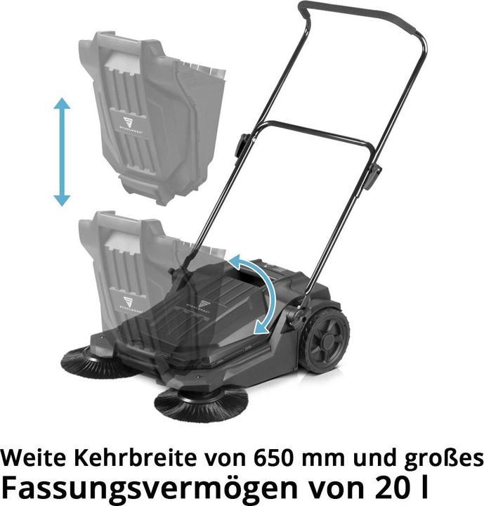 Image du produit Stahlwerk Balayeuse SL-20 ST avec largeur de balayage de 650 mm et capacité de 20 l