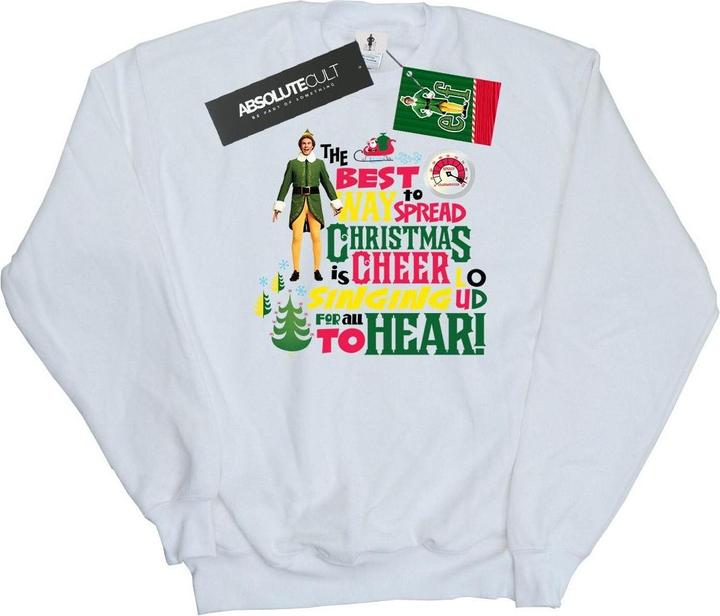 Actual product image Elf Womens/Ladies Christmas Cheer Sweatshirt (XL)