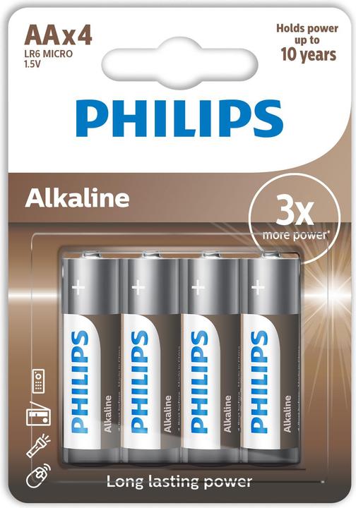 Actual product image Philips Alkaline Pila AA Lr6 Blister*4 (4 pcs., AA)