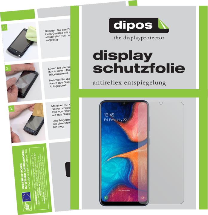 Produktbild Dipos Displayschutzfolie Antireflex (2 Stück, Samsung Galaxy A20e)