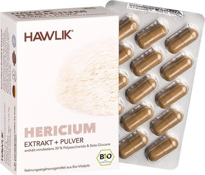 Produktbild Hawlik Hericium Extrakt + Pulver Kapsel (60 Stück, Kapseln, 58 g)