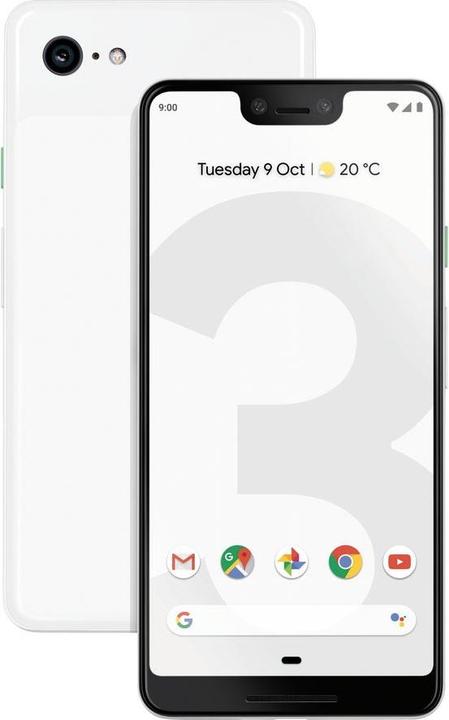 Produktbild Google Pixel 3 XL (128 GB, Cleary White, 6.30", Single SIM, 12.20 Mpx, 4G)