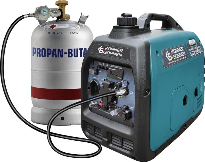 Productafbeelding Könner & Söhnen Benzine Inverter Generator KS 2100iG S, Blauw 3100 (3100 W)