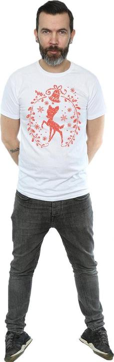 Actual product image Disney Mens Bambi Christmas Wreath T-Shirt (XXL)