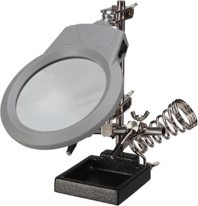 Produktbild Velleman Dritte Hand Mit Lupe, Led-Lampe Und Lötkolbenständer (Lupenleuchte)